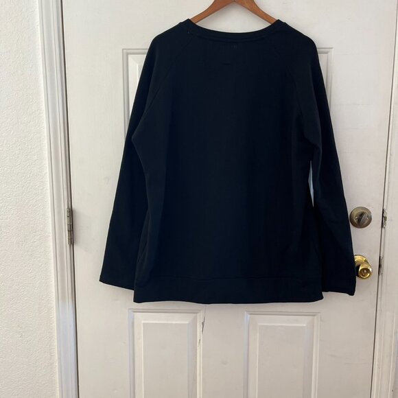 Ampersand Avenue Plus-Size Black Side Zip Pullover Sweatshirt Sz 3XL - Picture 5 of 11